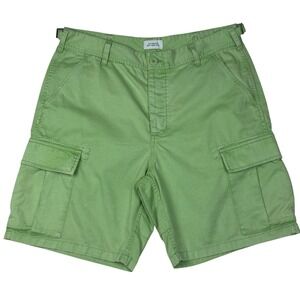 Saturdays New York City Cargo Shorts Utility Twill 34 Lime Green Mens Streetwear